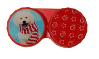 Ozdobné púzdro vianočné - Pes s šálom